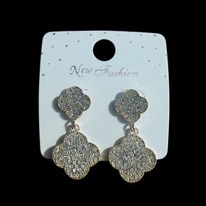 Fashion Jewelry Silver Sparkle Earrings